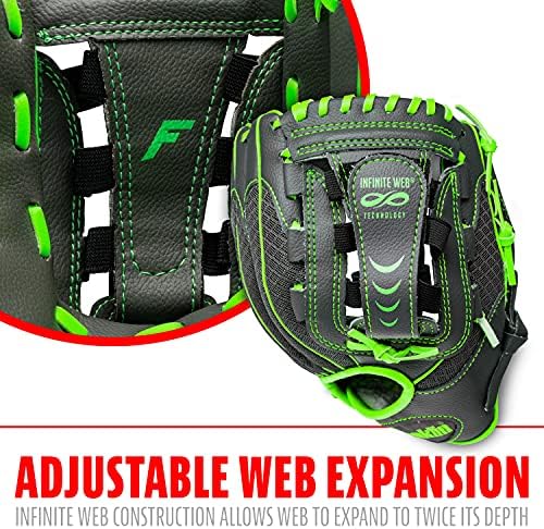 Franklin Sports Youth Teeball Gloves - Shok Sorb Kids Baseball + Teeball Mitt - Boys + Girls Fielders Gloves for Teeball, Baseball + Softball - 10.5" Inch Glove - Multiple Colors