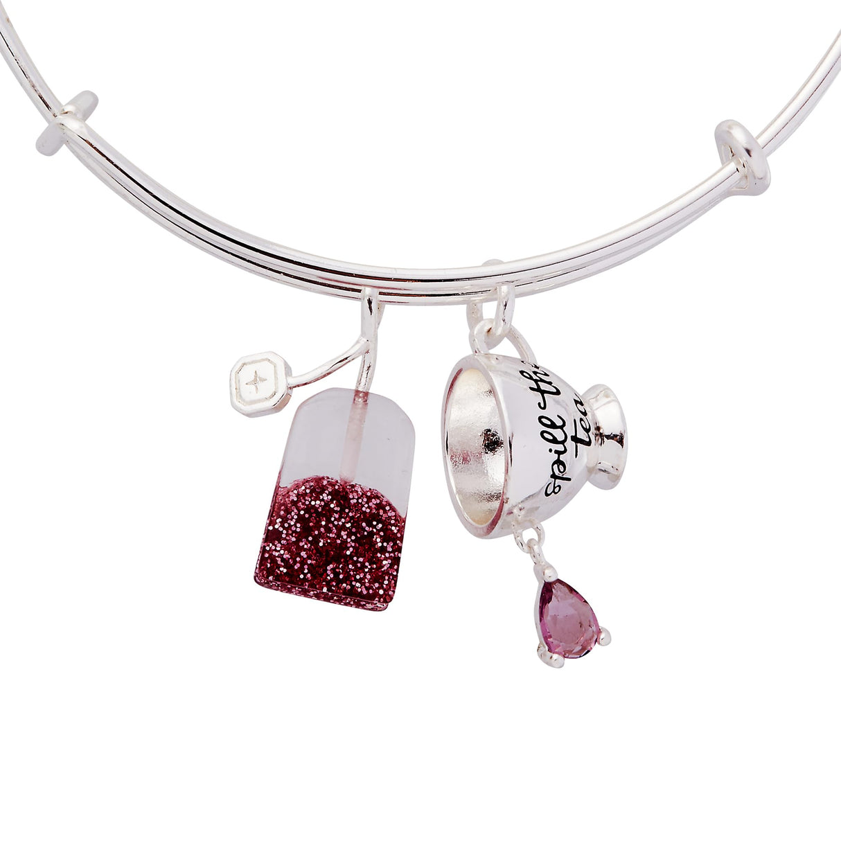 Alex and Ani Spill the Tea' Cup & Tea Bag Charm Bangle