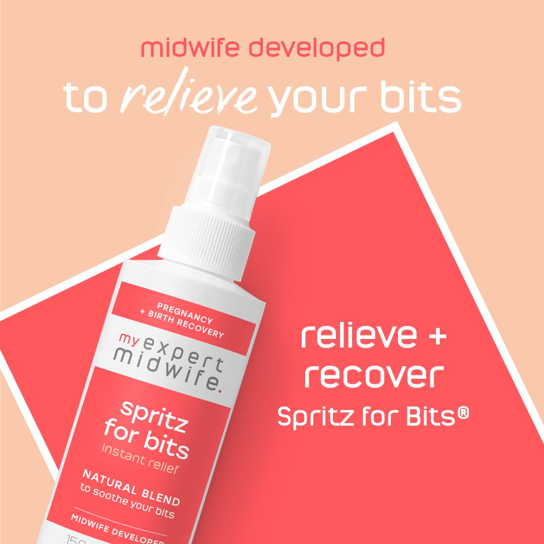 My Expert Midwife Spritz for Bits - Pregnancy & Postnatal Relief Spray – Maternity Spray for Post-Pregnancy Care - 150ml