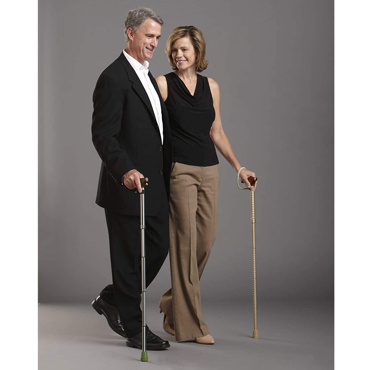 Switch Sticks Folding Walking Cane For Women & Men - Adjustable 32-37 In, Lightweight With Ergonomic Wood Handle, Slip-Resistant Rubber Tip Supports 264 Lbs - Canes For Women For Stability (FSA/HSA)