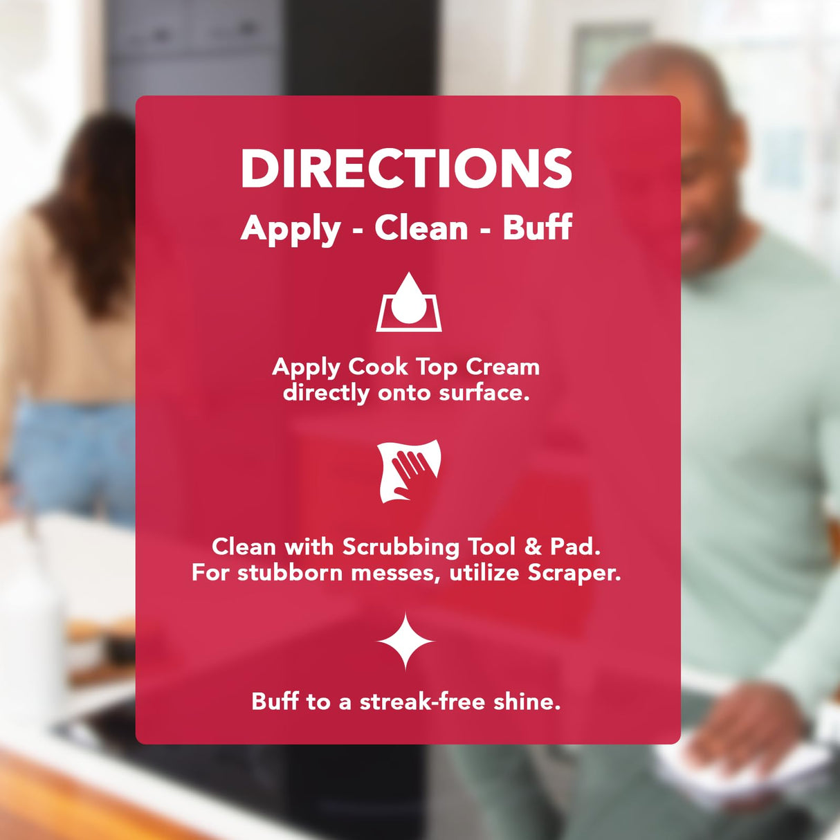 Weiman Cooktop and Stove Top Cleaner Kit - Glass Cook Top Cleaner and Polish 10 oz. Scrubbing Pad, Cleaning Tool, Razor, Scraper