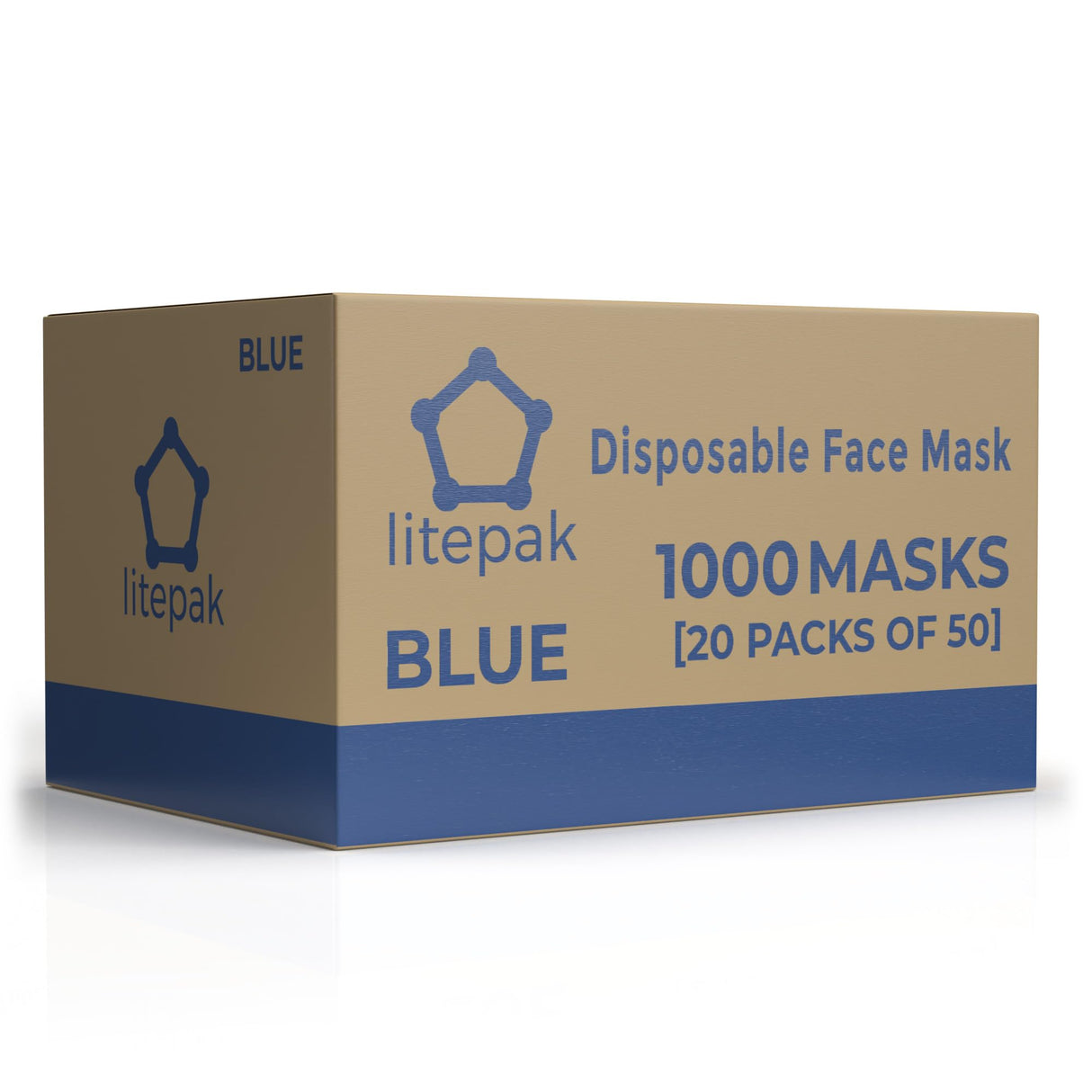Disposable Face Masks - 1,000 PCS - for Home & Office - Breathable & Comfortable Filter (50 Count (Pack of 20), Blue)