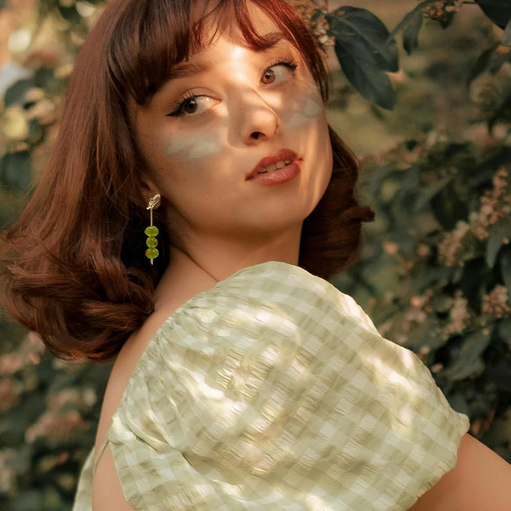 Madison Tyler Green Olive Dangle Earrings for Women Fun Fruit Earrings