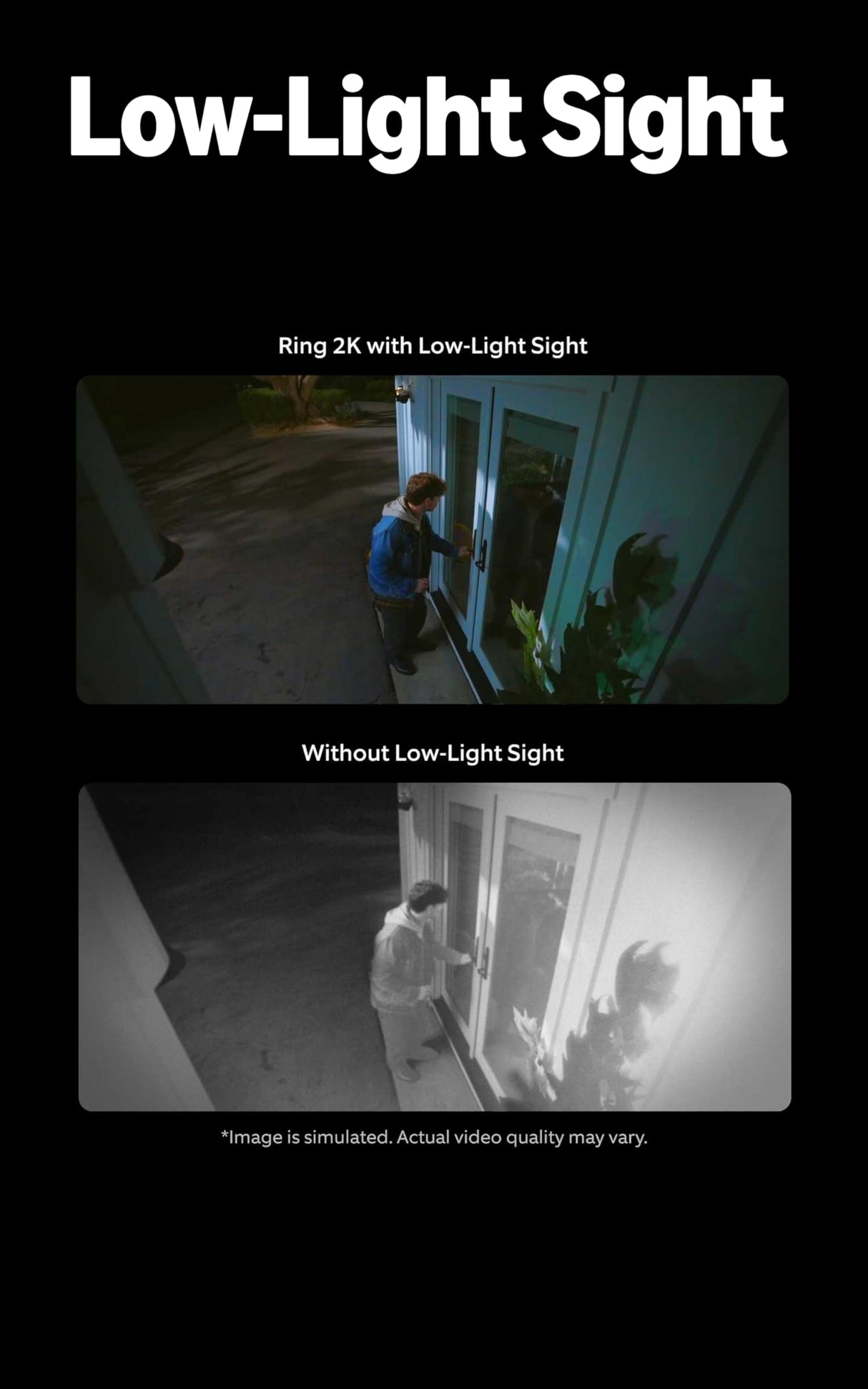 Ring Outdoor Cam Plus, Plug-In (newest model), Home or business security, Wide-Angle 2K Video with Ring Vision, Low-Light Sight for full-color night vision, Mount-Anywhere Versatility, White
