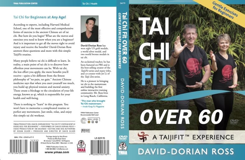 Tai Chi Fit Over 60 DVD - Gentle Exercises for flexibility and strength. Great for seniors. Follow along exercise routine with David-Dorian Ross, perfect for beginners tai chi fitness