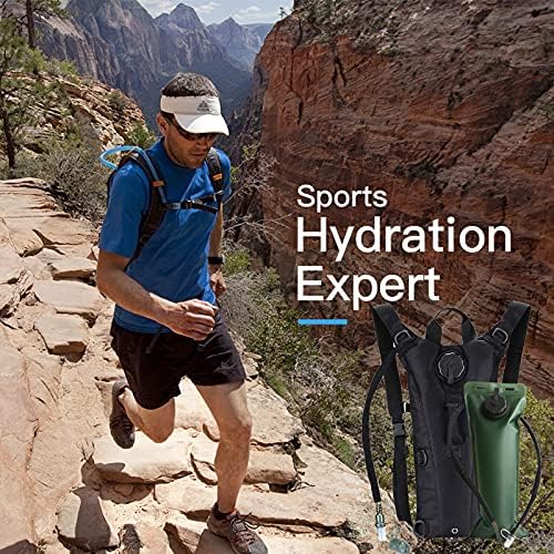 Water Backpack Black Hydration Backpack with 3 Liter Bladder Lightweight & Waterproof Hydration Pack for Hiking, Cycling, Running,Climbing Outdoorer ,Gift for dad