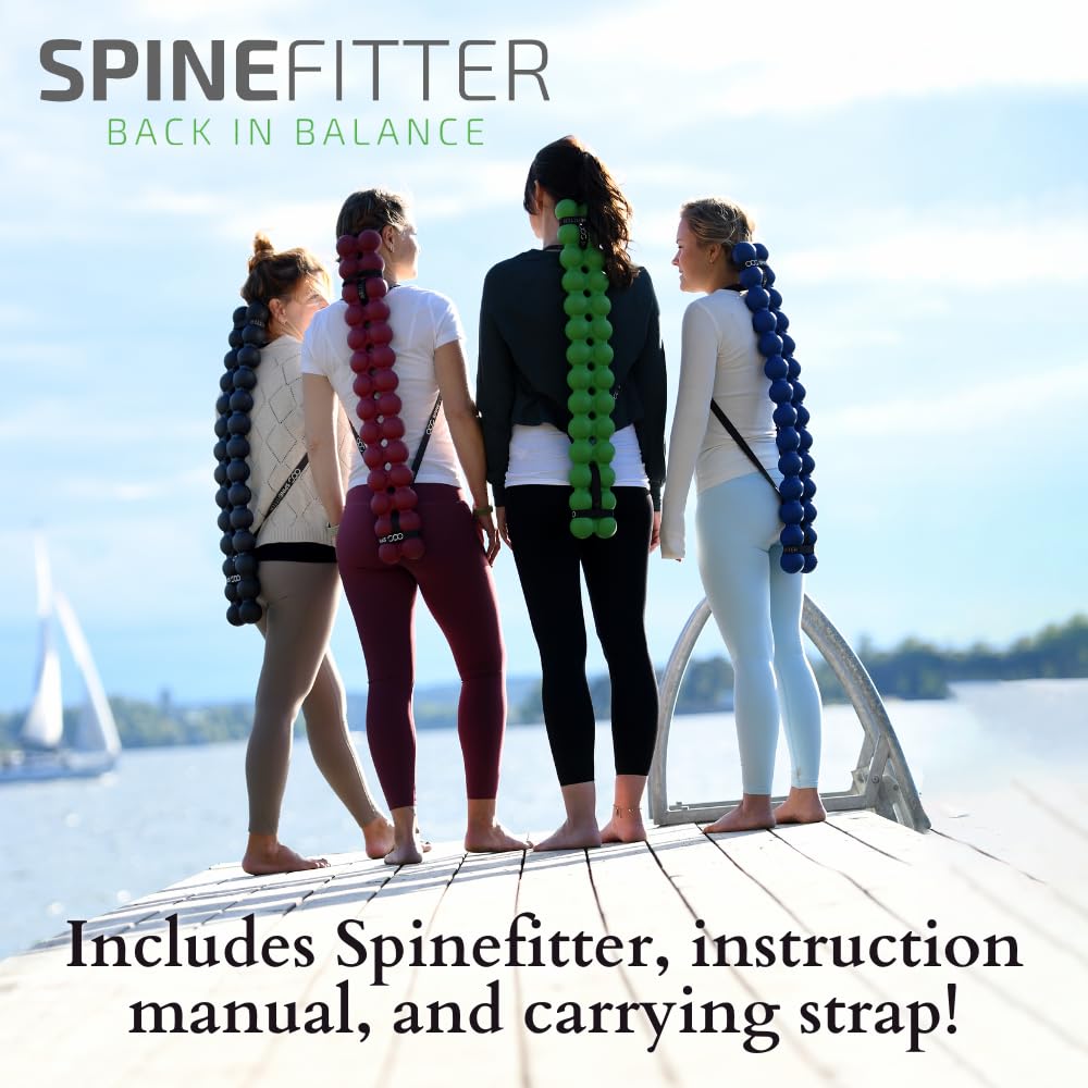 Spinefitter by Sissel, Back Stretcher, Back Cracker for Upper & Lower Back Relief, Spine Decompressor, Spinal Decompression for Back Relief, Posutre Corrector, Ideal for Pilates & Yoga, Black