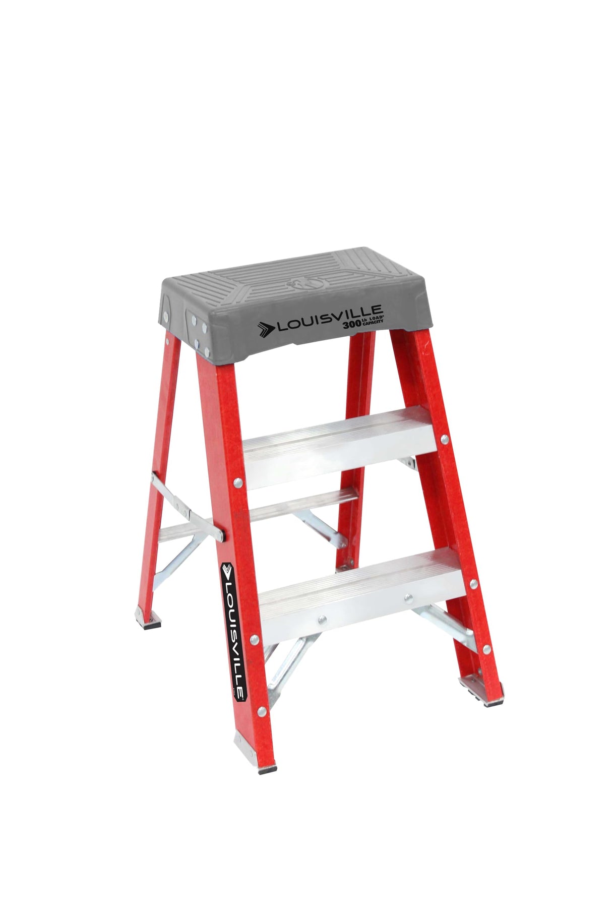 Louisville Ladder 2-Foot Fiberglass Step Stool Industrial, 300-Pound Load Capacity, Type IA, FS1502