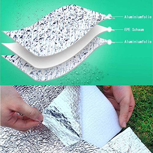 Camping Mat Foam Foil Blanket for Camping Foam Pad Insulating Foil Mat Sleeping Tent Pad Thermal Aluminum Camping mat for Reflecting Heat