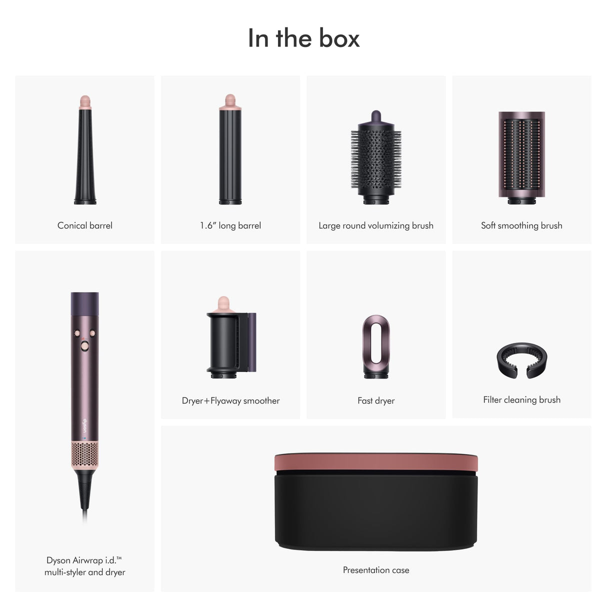 Limited Edition Dyson Airwrap i.d.™ Multi-Styler and Dryer Straight+Wavy in Jasper Plum