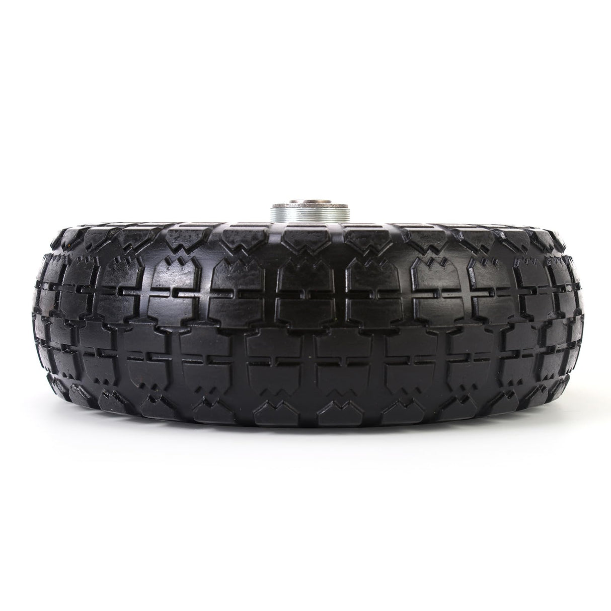 RRQ 10 Inch Solid PU Tire and Wheel, Flat Free 4.10/3.50-4" Tire, 2 Pack