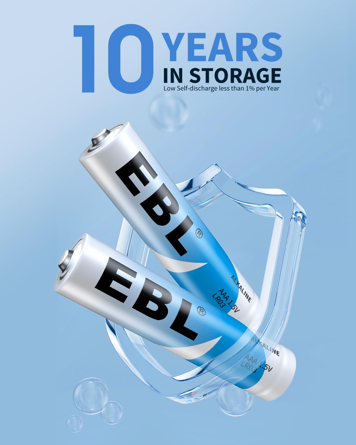 EBL AAA Batteries 100 Count, Alkaline Triple A Batteries 1.5V Batteries Ultra Long Lasting Alkaline Battery, 10-Year Shelf Life