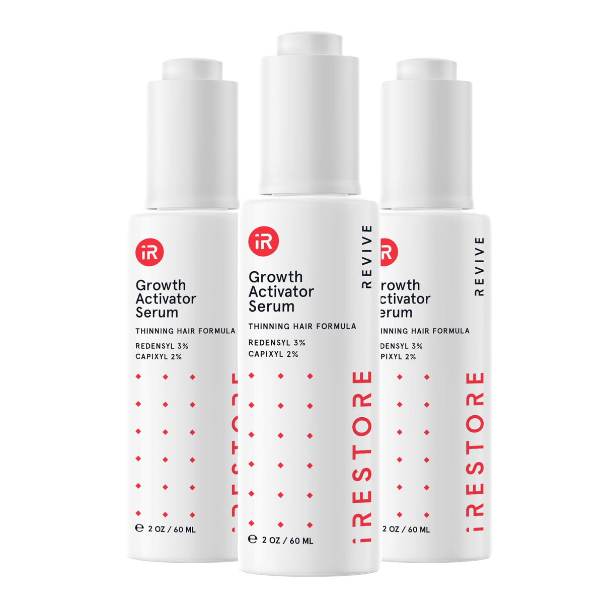 iRESTORE Scalp Serum | Hair Growth Serum for Women Men | Best for Hair Loss Hair Thinning | Aids Regrowth with Redensyl Biotin | Hydrates Scalp for Visibly Thicker Stronger Hair (2 Fl Oz, Pack of 3)