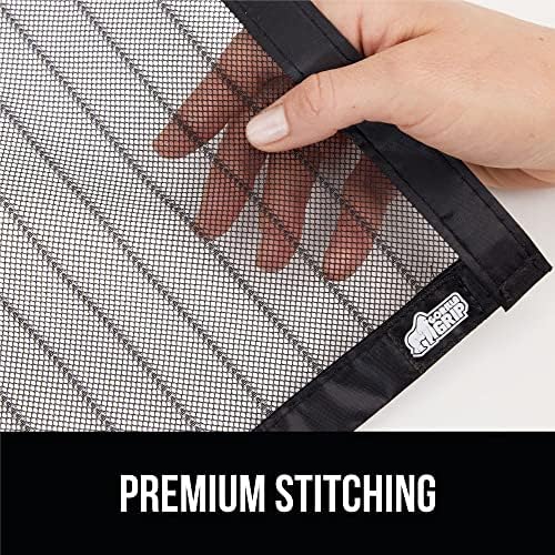 GORILLA GRIP Magnetic Screen Door, Hands Free Mesh Curtain Keeps Bugs and Mosquitos Out, Automatic Magnet Closure, Heavy Duty Patio Sliding Dog Doors Cover, Window Screen Protector, Black 38x82