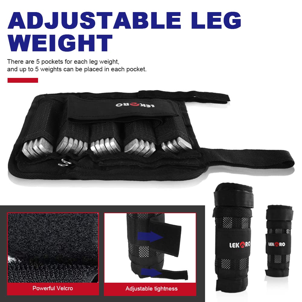Adjustable Weighted Vest Set with Arm Weights and Leg Weights, Weight Training Workout Set, Weights Jacket & Wrist Weights & Ankle Weights (Including Weights: 50 Steel Plates)