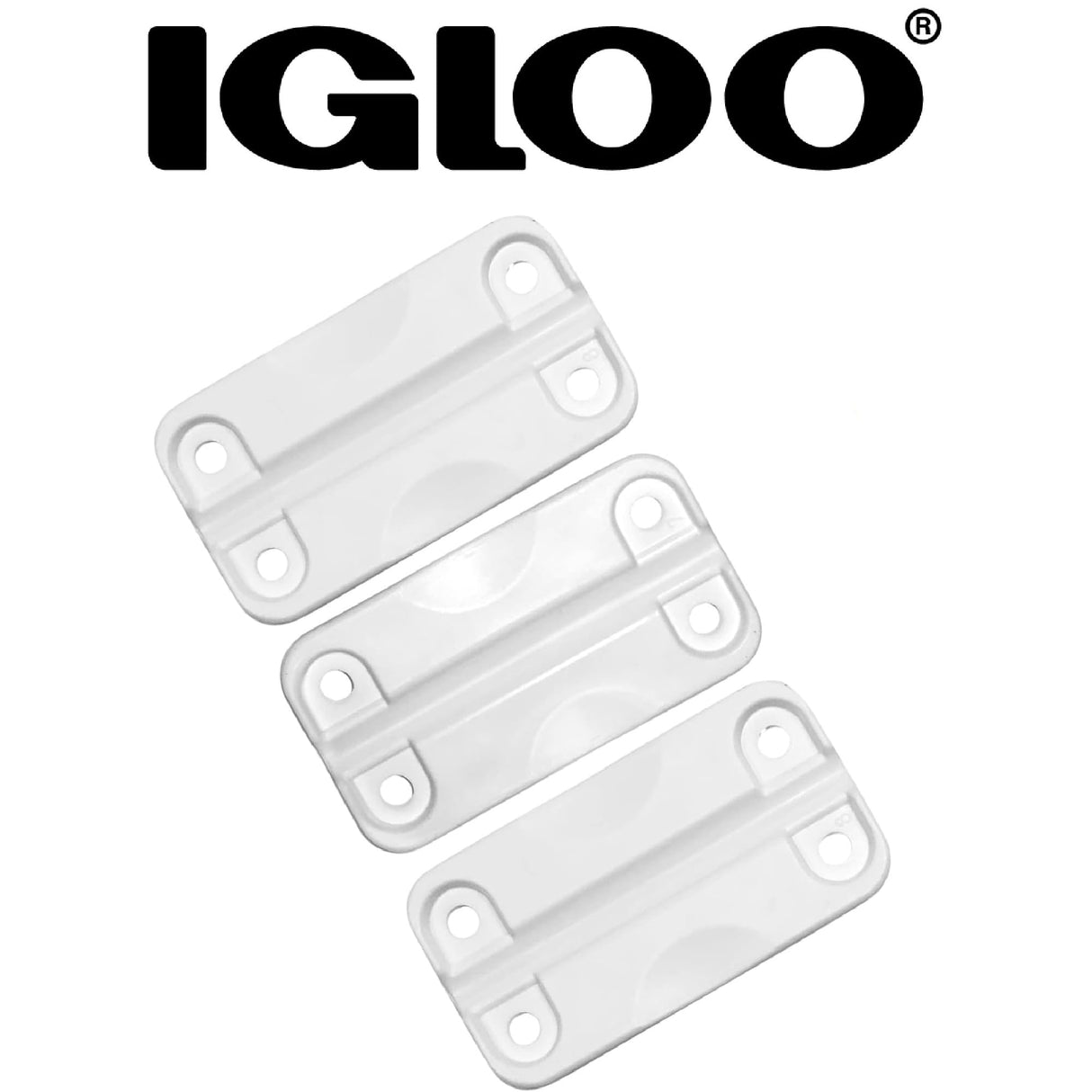 Igloo Cooler Plastic Hinges for Ice Chests (Set of 3) - Made in the USA - Standard Size - Contains UV Inhibitors