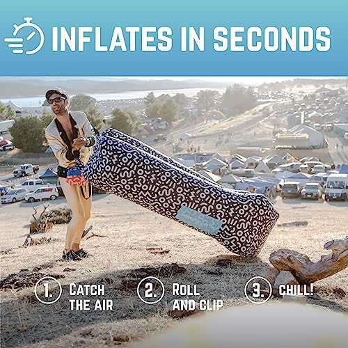 Chillbo Inflatable Couch – Cool Inflatable Chair. Upgrade Your Camping Accessories. Easy Setup is Perfect for Hiking Gear, Beach Chair and Music Festivals.