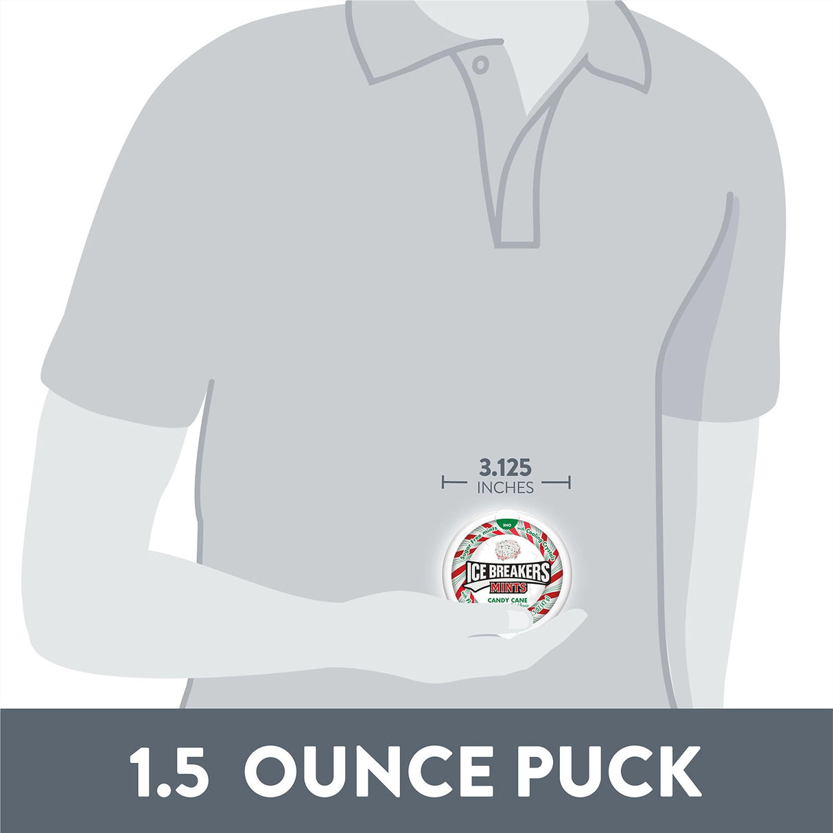 ICE BREAKERS Candy Cane, Christmas Stocking Stuffer Sugar Free Breath Mints Tins, 1.5 oz (8 Count)