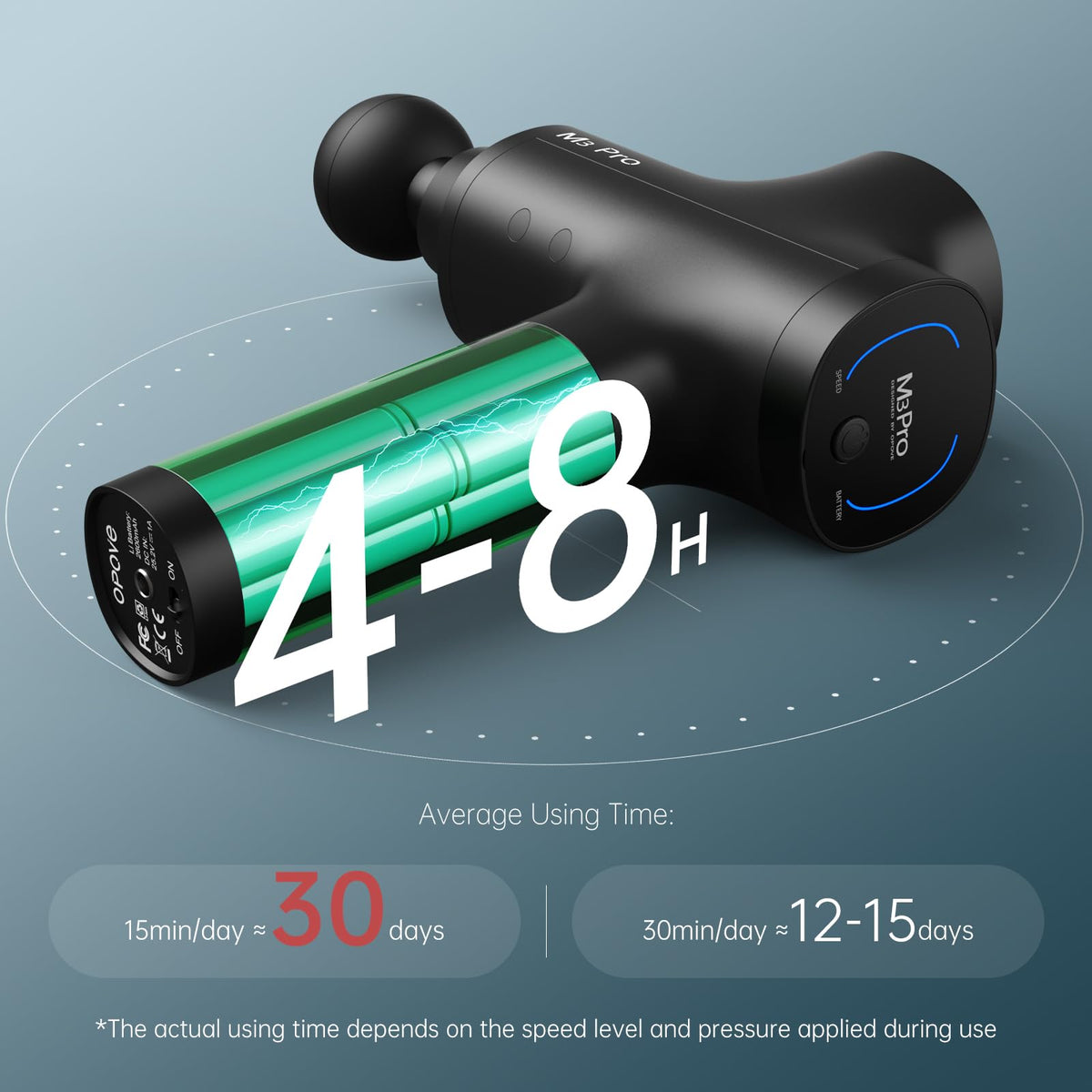 Opove M3 Pro 2 Massage Gun Deep Tissue for Workout Recovery, Black