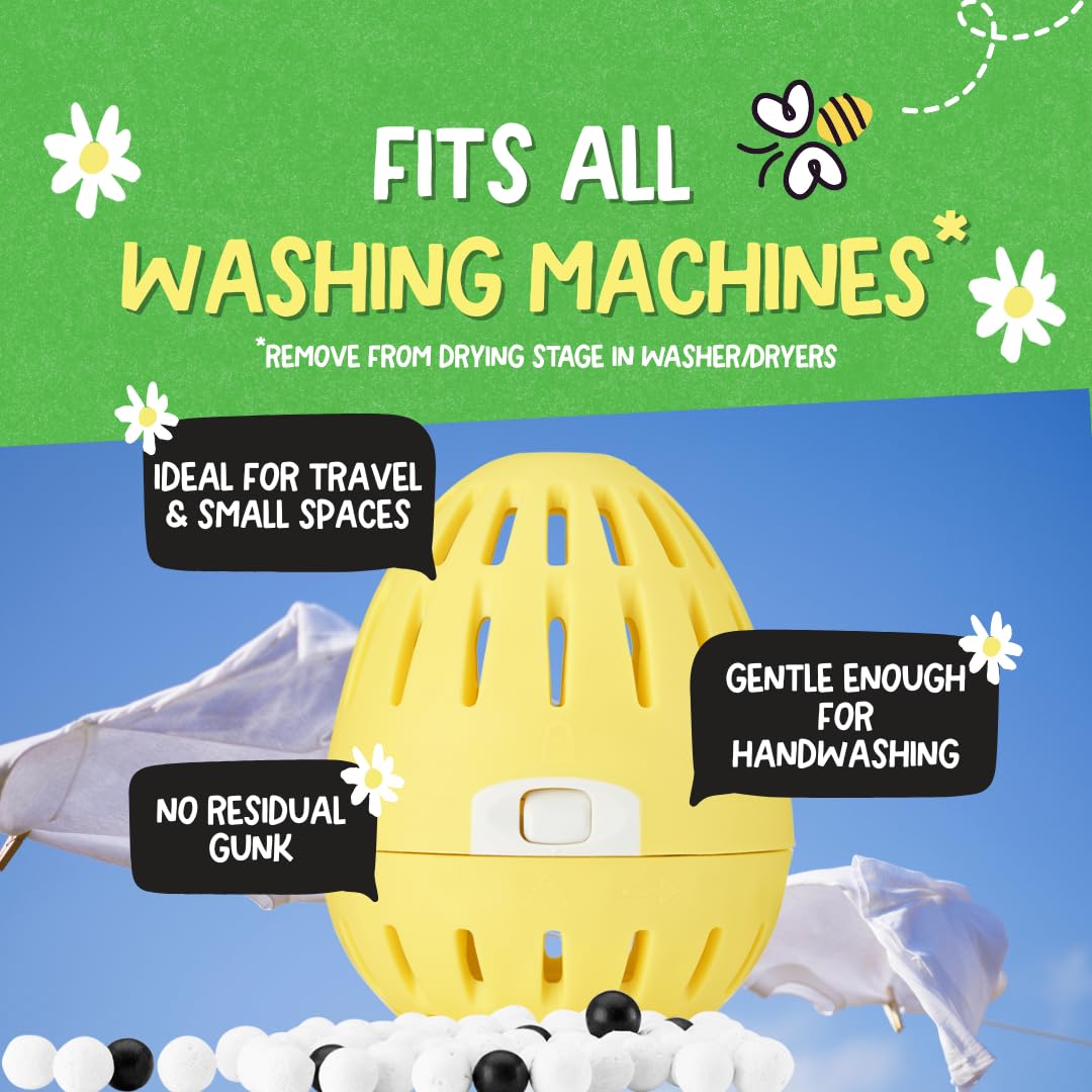 Ecoegg Laundry Egg – 70 Loads | Free & Clear/Fragrance-Free Laundry Detergent | Non-Bio, No Enzymes, Phosphates, Palm Oil or Chlorine Bleach | Safe for Sensitive Skin