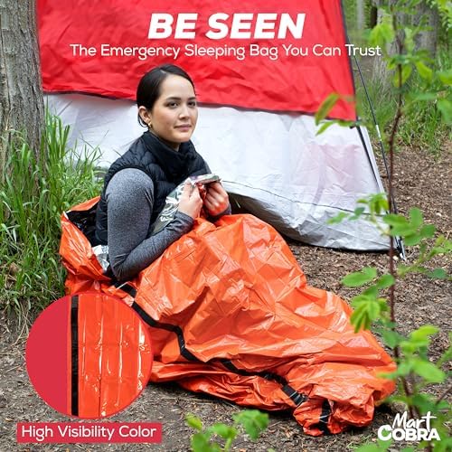 Emergency Sleeping Bag for Survival Gear and Supplies 3-Pack Life Bivy Sack Waterproof Mylar Emergency Blankets for Survival Kit Car Camping Gear Hiking Tac Bivvy Go Bag Supplies Sleep Sacks Shelter