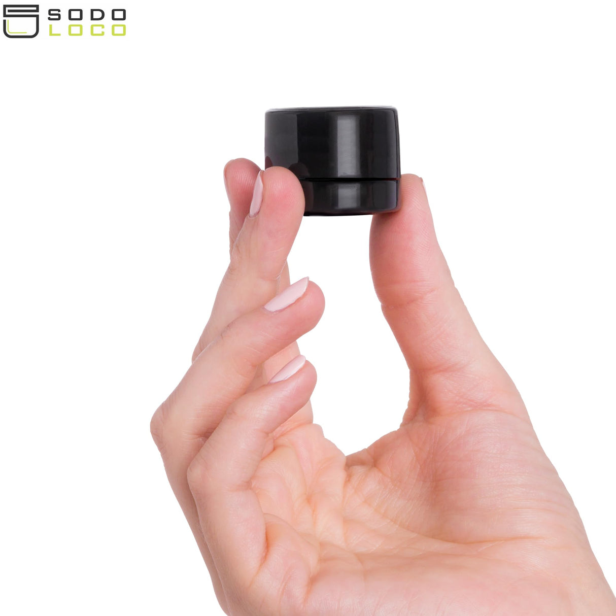 (200 Pack) 5ml Thick Black Glass Jars with Black Child Resistant Lids - UV Resistant - Storage for Oil, Lip Balm, Wax, Cosmetics - Mini Child Proof Container