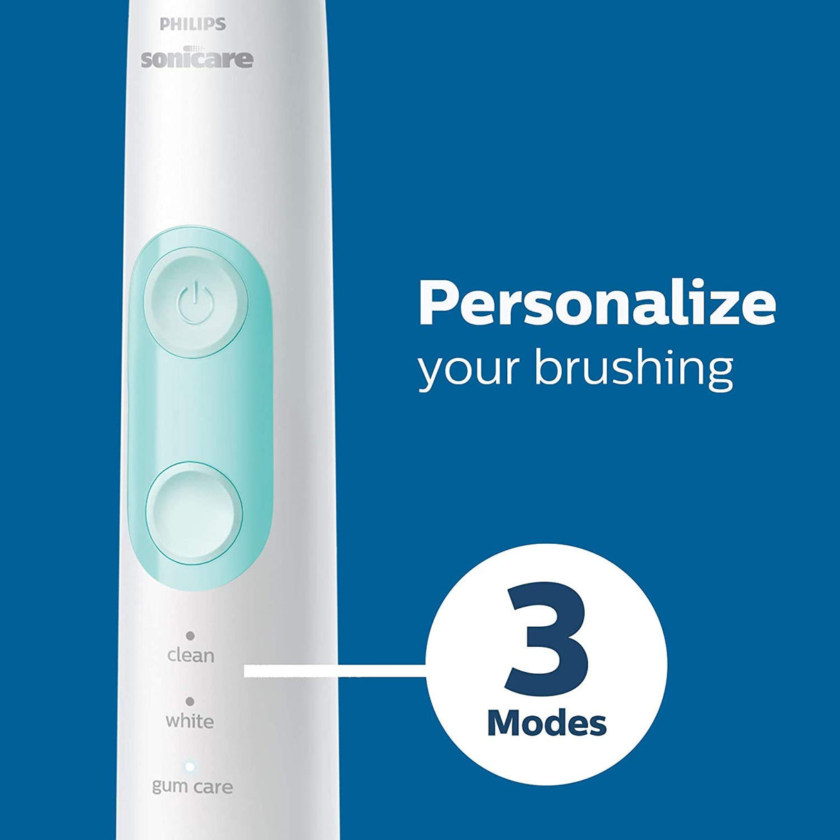 Philips Sonicare ProtectiveClean 5100 Rechargeable Electric Toothbrush, with Pressure Sensor, 3 Cleaning Modes, SmarTimer and QuadPacer, 14-Day Battery Life, Travel Case, Black, Model HX6850/60