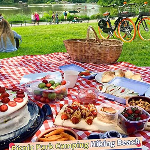 K Y KANGYUN Outdoor Picnic Blanket, Extra Large Beach Blanket, Foldable Lightweight Waterproof Sand Mat, Picnic Blanket 80" x 60" for Beach Camping Hiking Park Patio (Red, 80x80 inch)