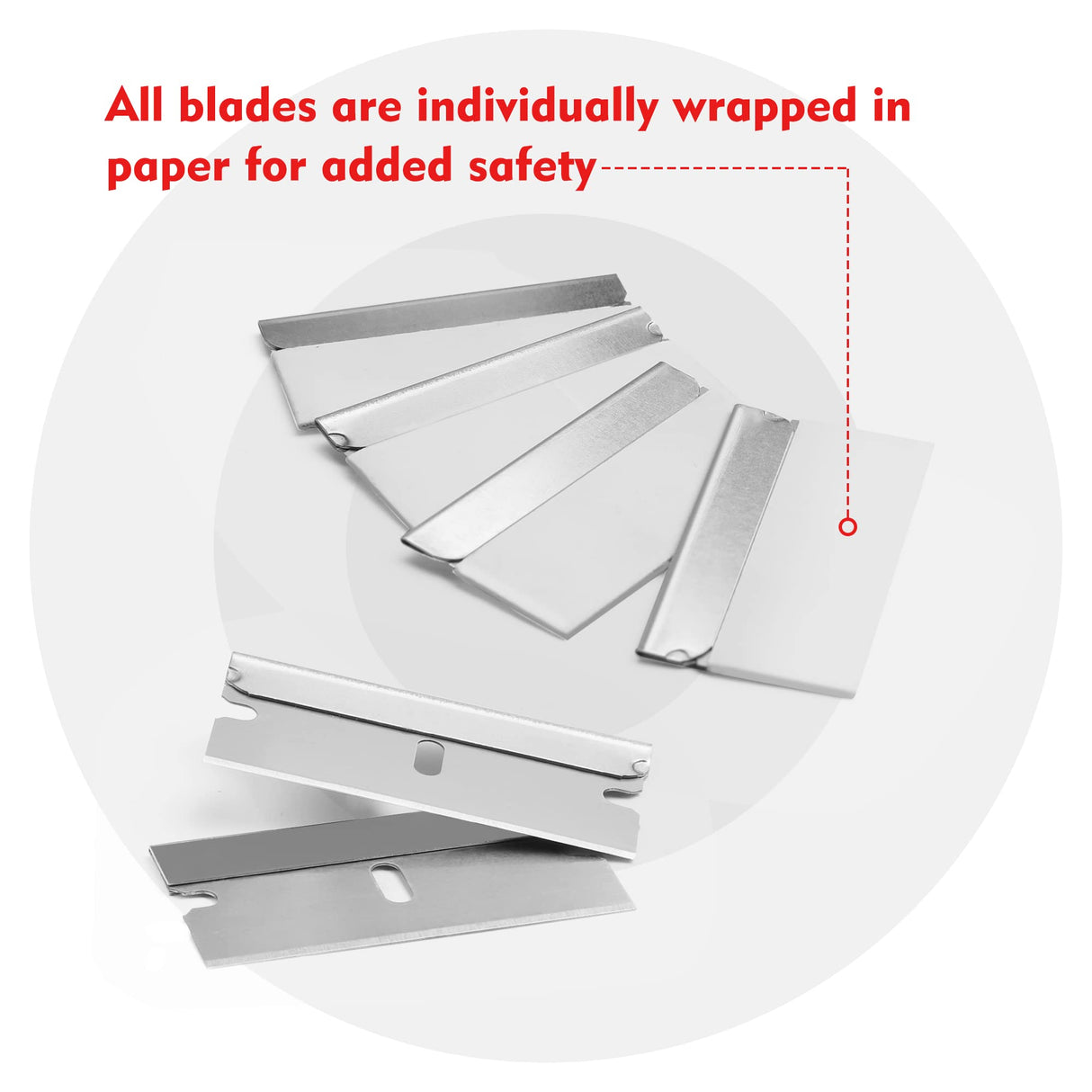 WORKPRO 200-Pack Single Razor Edge Blades, Industrial Scraper Razor Blades, High Carbon Steel One Edge Razor Blades