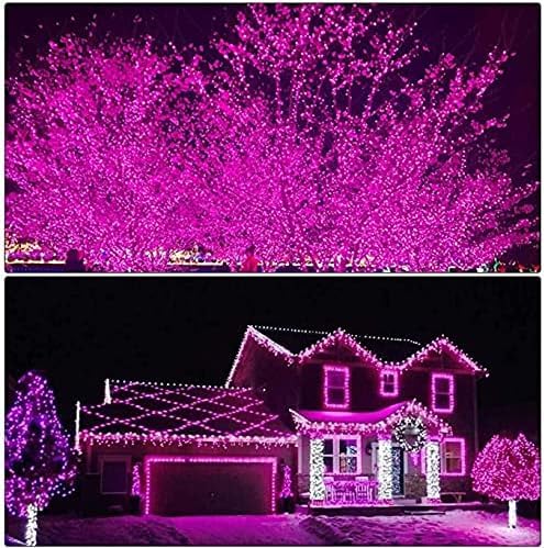 ILLUMINEW 800 Led Pink String Lights Indoor Outdoor Christmas Decorations, 330 Ft 8 Modes Plug in Fairy Lights Pink Valentine Day Room Decor