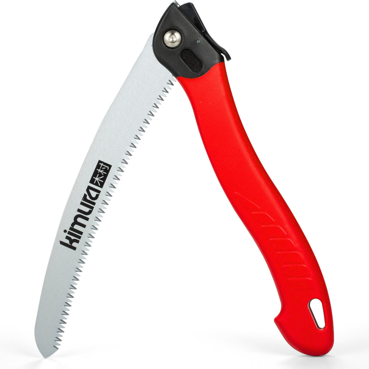 Kimura Folding Saw, Heavy Duty 10 Inch Curved Blade, Japanese SK5 Steel, Hand Saws for Branches, Wood & Camping, Pruning Saw with Impulse Hardened Double Layer Edge