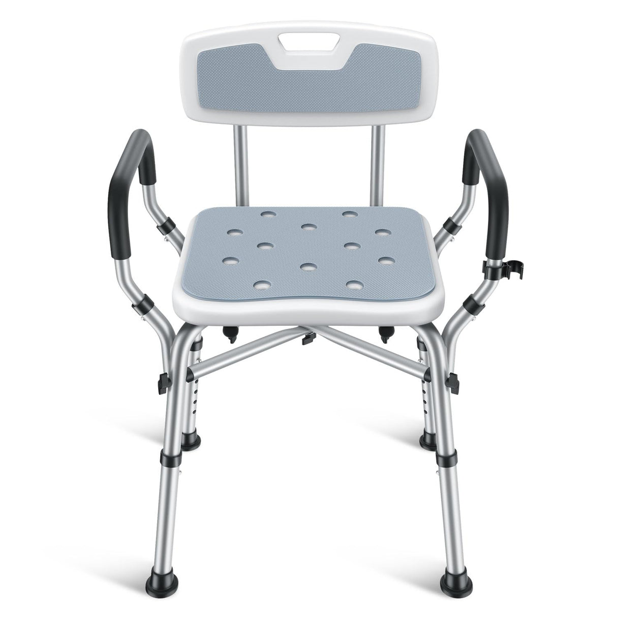 Shower Chair for Inside Shower, BRITULIF 550 lbs Heavy Duty Shower Chair for Elderly and Disabled, Shower Seat FSA/HSA Eligible, 6 Height Adjustable, Ideal for Adult and Senior Bathroom Needs