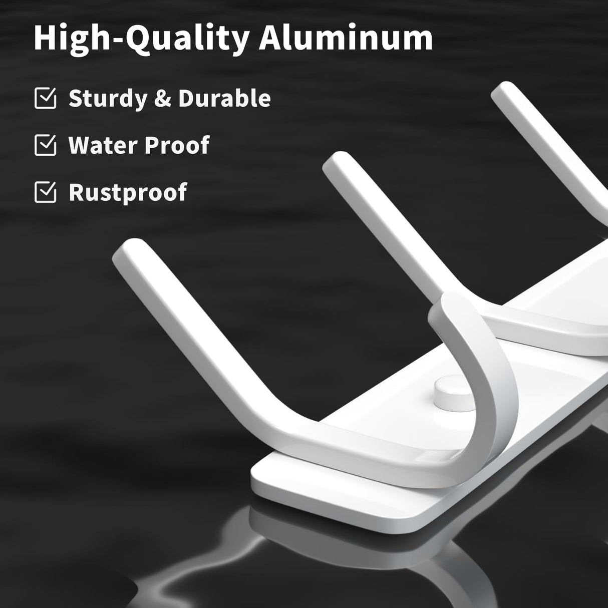 GWAAZXGZ Coat Rack Wall Mount Hooks - 15 Inch Matte White Metal 6-Hook Organizer Wall Mounted, Modern Kids Room, Entryway & Bathroom Hanger for Beach Towels, Coats, Purses, Bags (2 Pack)