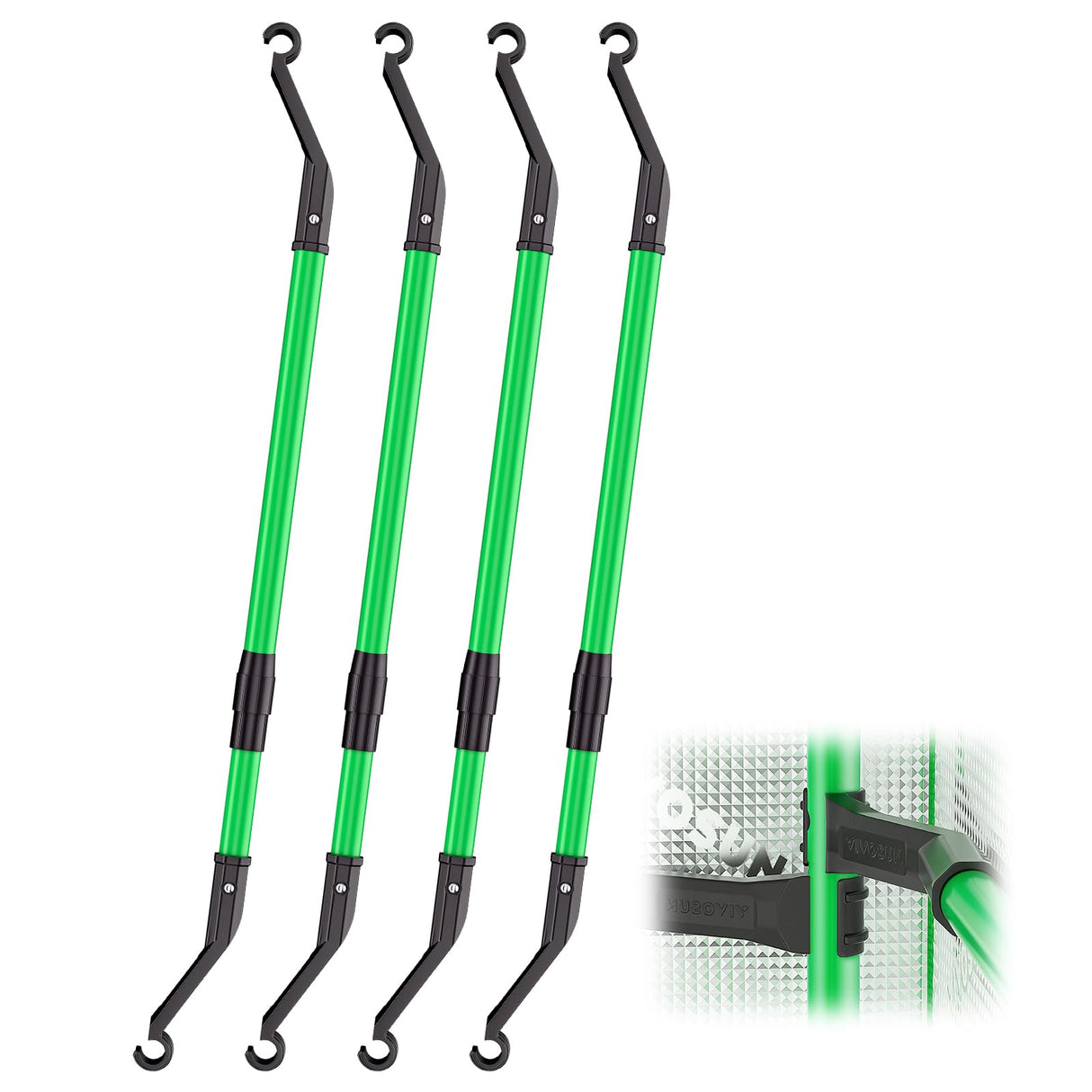 VIVOSUN Grow Tent High CFM Kit, Heavy-Duty Mounting Bars, High Airflow Support Pole Kit 24"-36" Adjustable, Suitable for 2’×2’, 2.3’×2.3’, 2.7’×2.7’, and 3’×3’ Tents, 4-Pack