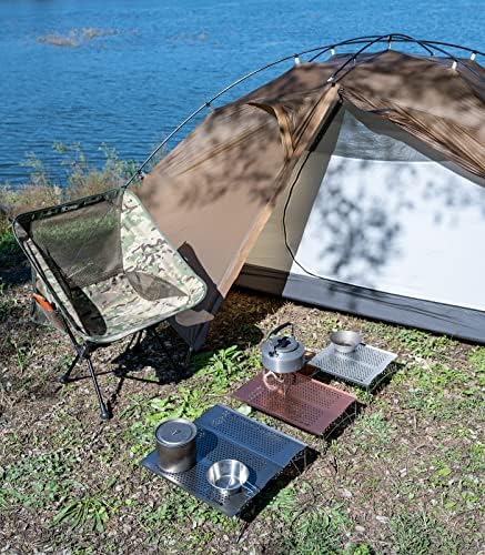 iClimb Mini Solo Folding Table Ultralight Compact for Backpacking Camping Hiking Beach Picnic (Gunmetal, Mini)