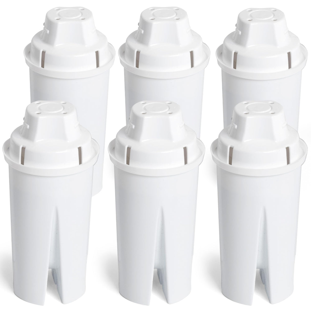 Amazon Basics Enhanced Replacement Water Filters for Water Pitchers, BPA-Free, WQA & NSF Certified, Compatible with Brita Water Pitchers & Drinking Water Filter Systems, 1 Year Filter Supply, 6-Pack
