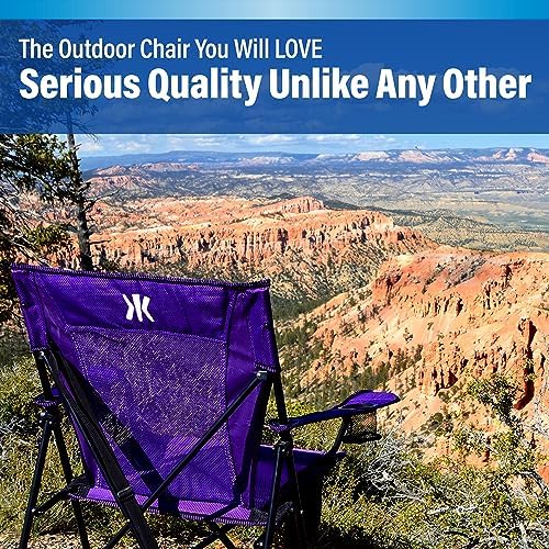 Kijaro Dual Lock Portable Camping Chairs - Enjoy the Outdoors with a Versatile Folding Chair, Sports Chair, Outdoor Chair & Lawn Chair - Dual Lock Feature Locks Position – Kawachi Purple