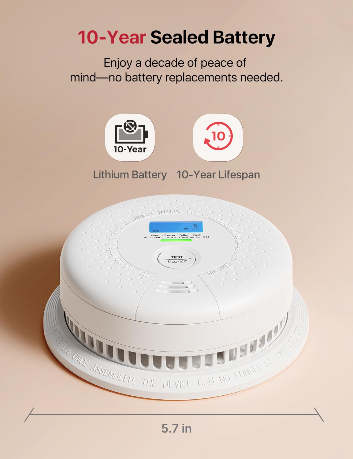 X-Sense Smoke Detector and Carbon Monoxide Detector, SC01, 1-Pack