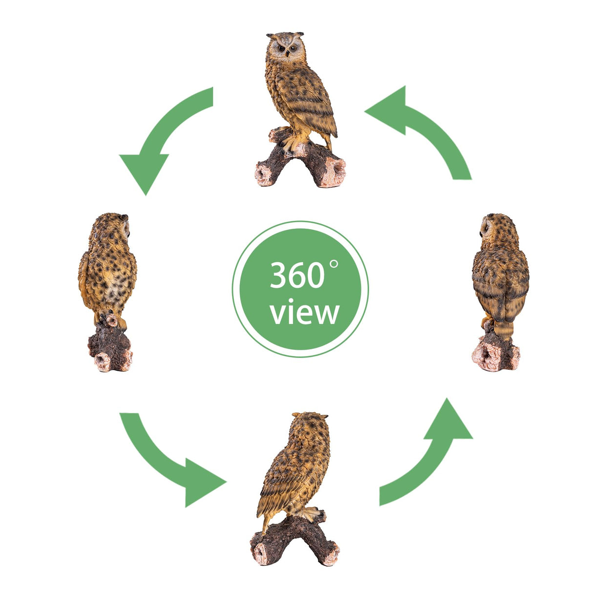 RKGOMDMU 13.3 - inch Owl Decoy Decor Outdoor Statue. Ideal for Animal Statues Courtyard Lawn Decoration, Sculptures for Yard and Grassland Adornment, Housewarming Gift.