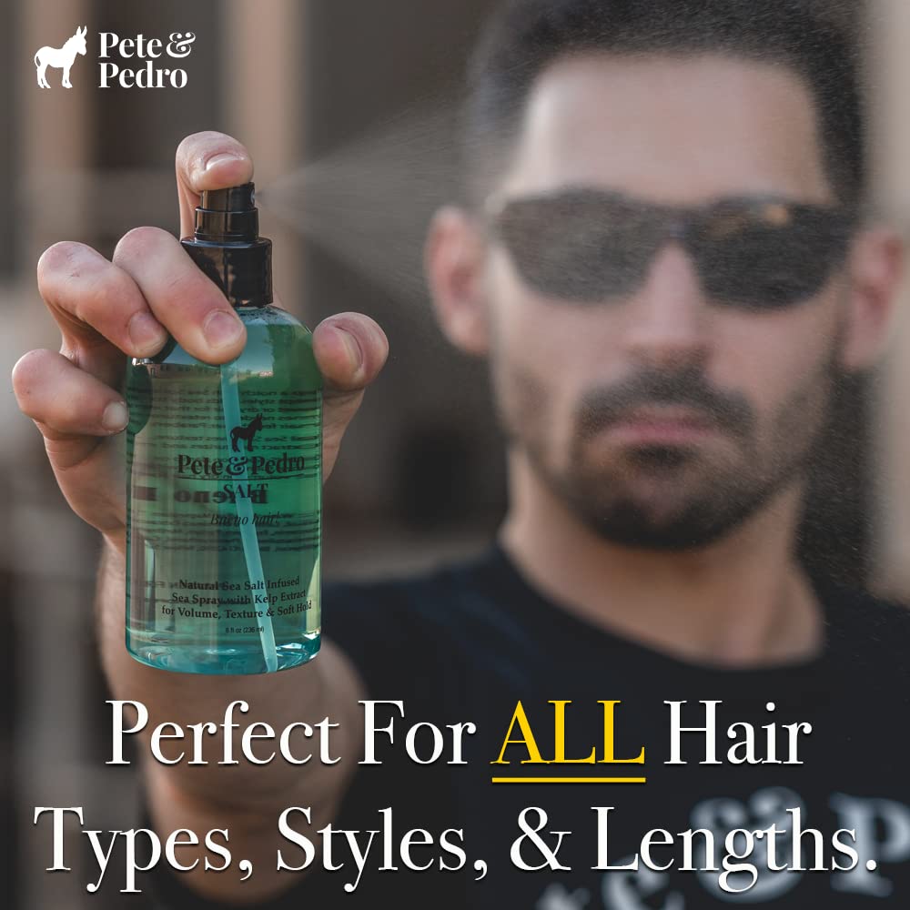 Pete & Pedro Natural Sea Salt Spray For Hair Adds Volume & Texture, 8.5 oz