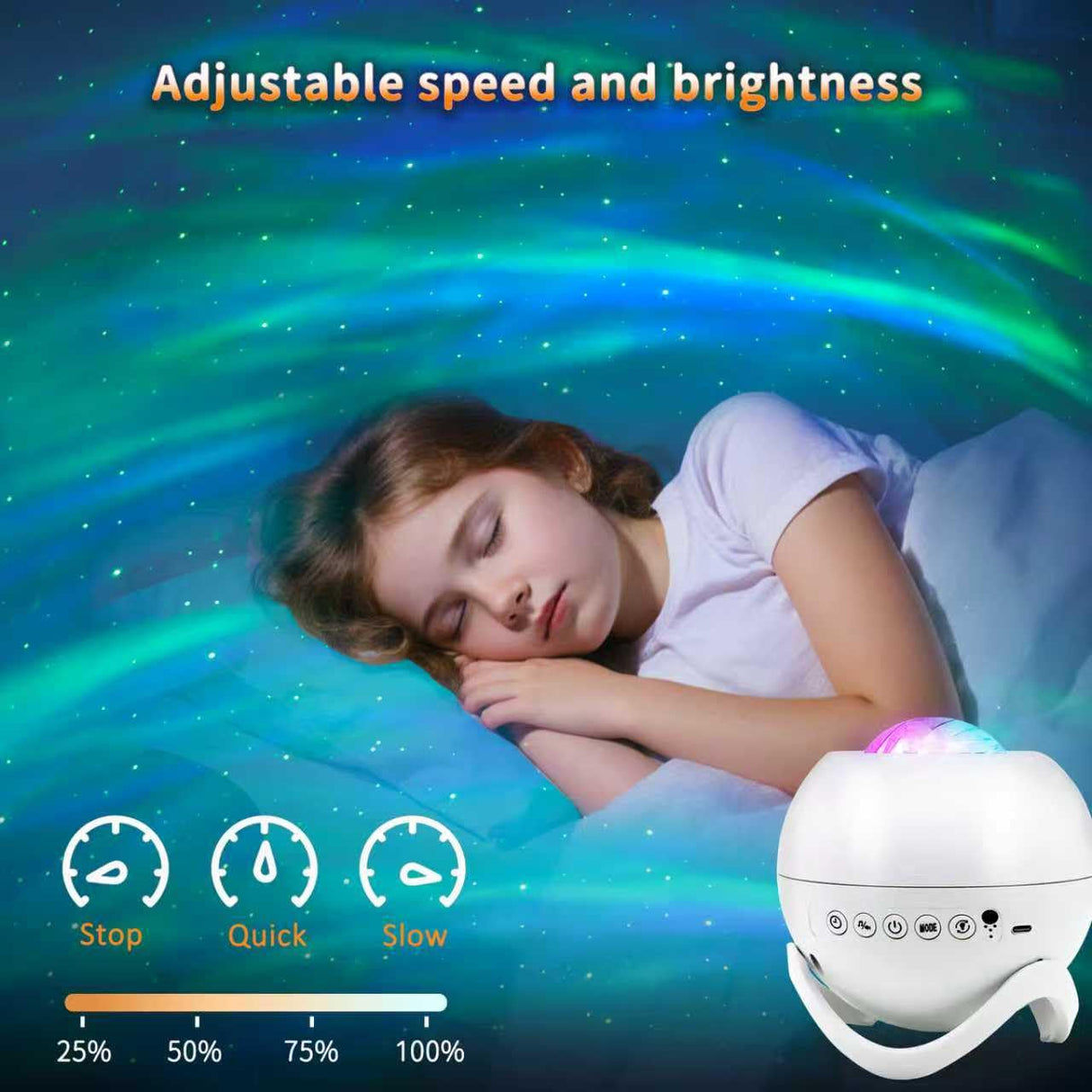 Star Projector Galaxy Projector for Bedroom, White Noise Bluetooth Speaker Northern Lights Projector, Suitable Gaming, Home Theater, Adult, Christmas Mood Night Light