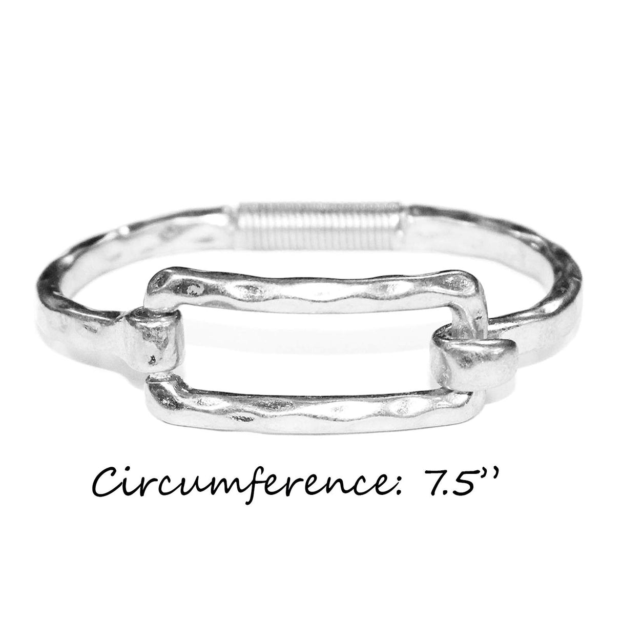 POMINA Gold Fashion Bracelet Spring Tension Hook Bangles Worn Gold Silver Unique Style Bracelet