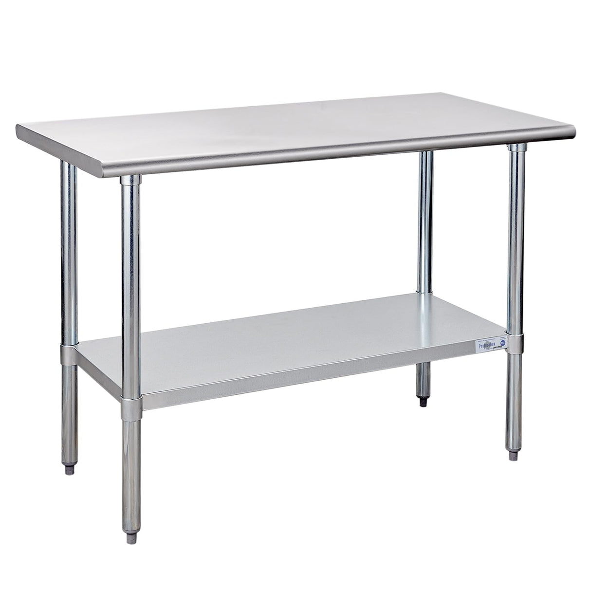 Profeeshaw Stainless Steel Prep Table 48x24 Inch NSF Commercial Work Table with Undershelf Heavy Duty Table for Kitchen Restaurant Home Hotel