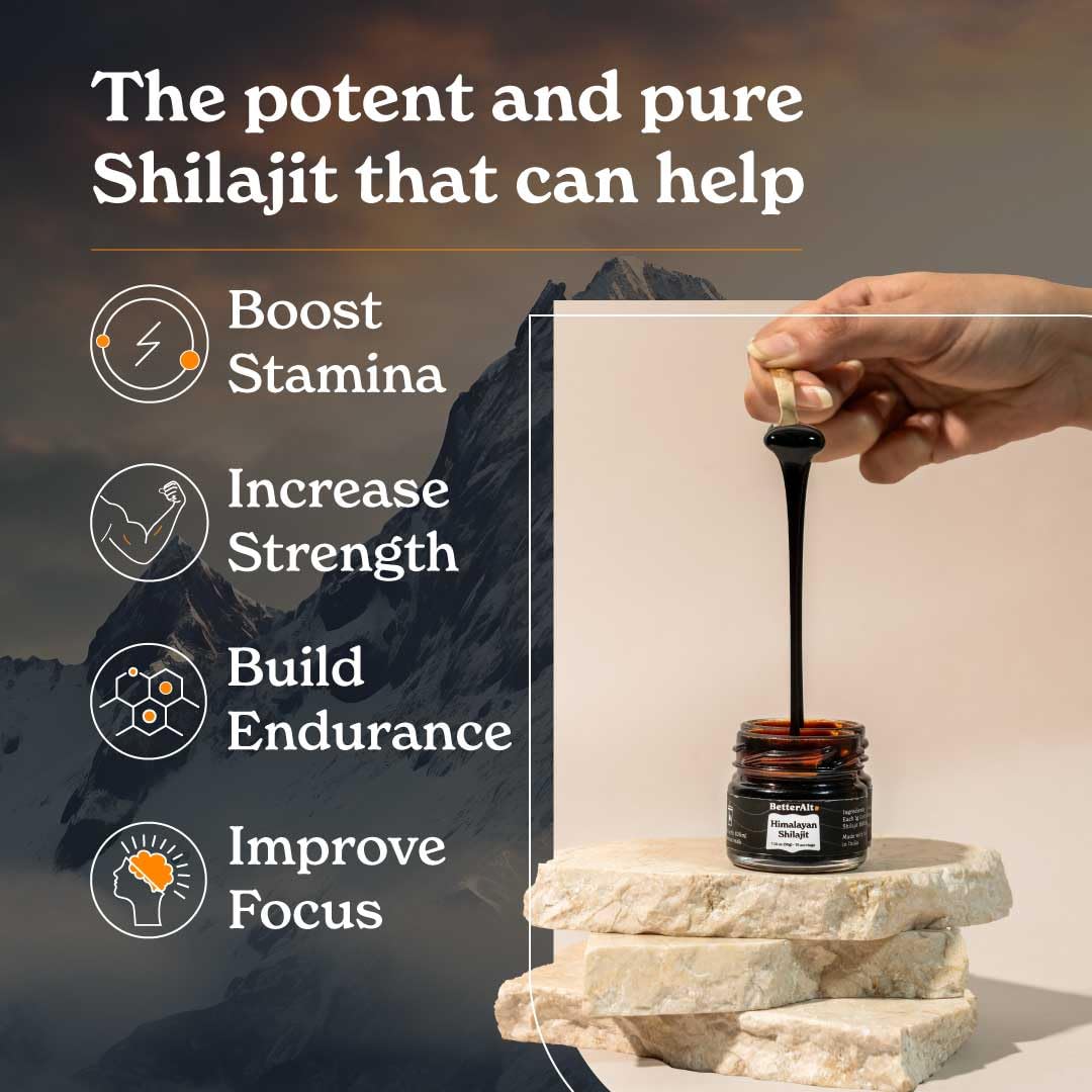 Better Alt Pure Himalayan Shilajit Resin Pack of 2 High Potency Gold Grade 150 Servings for Energy Boost & Immune Support, 85+ Trace Minerals, 75%+ Fulvic Acid, with Lab Test Report,400 mg