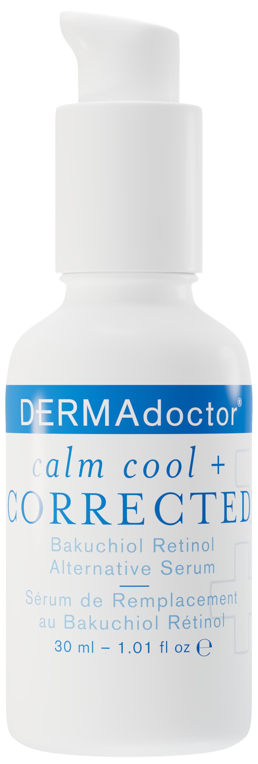 DERMAdoctor Calm Cool + Corrected Dermatologist Formulated Bakuchiol Retinol Alternative Serum for Sensitive Skin; Anti Aging Serum for Fine Lines, Wrinkles, Brightening and Pore Minimizing - 1.01 oz