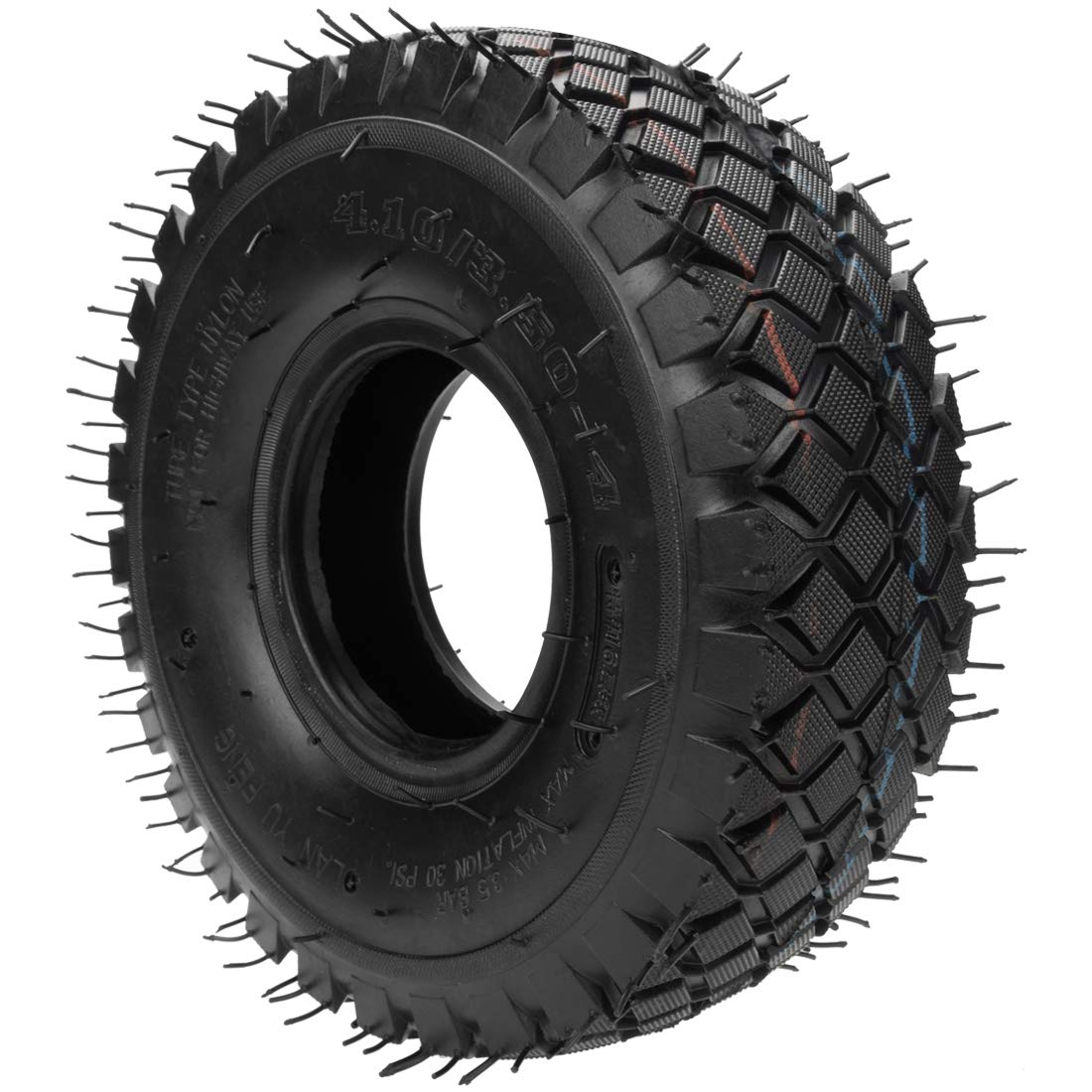 FVRITO Set of Two 4.10/3.50-4 4.10-4 410-4 Tire and Inner Tube with Bent Valve Stem Replacement for Lawn Mower Hand Truck Wheelbarrow Trailers Dollies Wagon Snowblower Compressor Generator Go kart