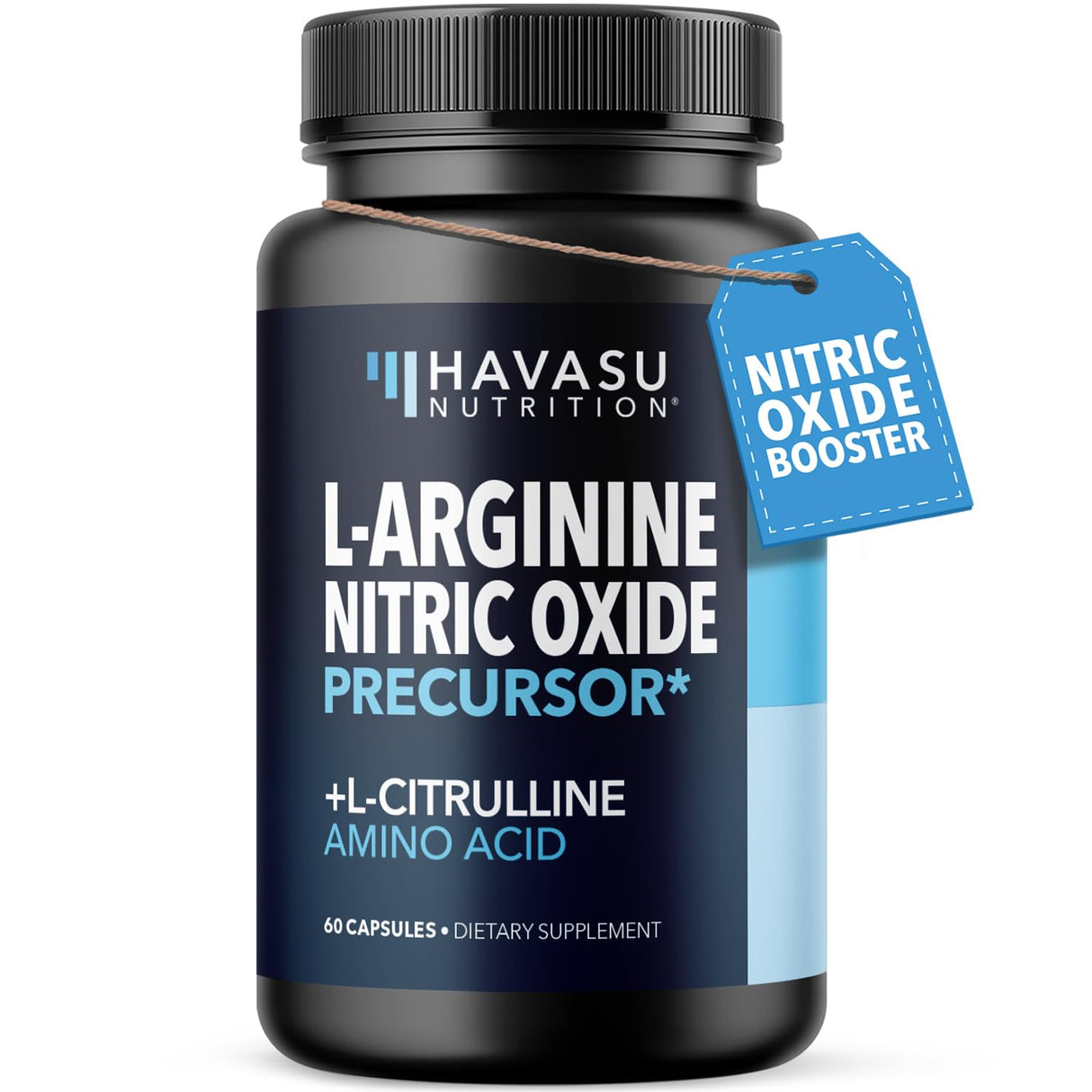 L-Arginine Capsules with L-Citrulline - Nitric Oxide Supplement - L Arginine and L Citrulline Blend - 60 Count - Vegan, Non-GMO Capsules for Performance, Endurance and Muscle Support - 1 Month Supply