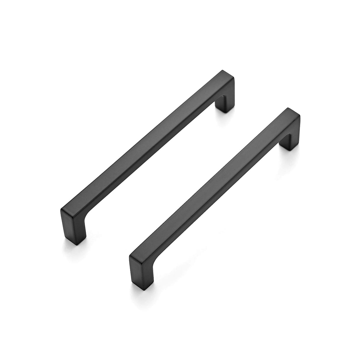 Ravinte 50 Pack Solid 5 Inch Kitchen Square Cabinet Handles Matte Black Drawer Pulls Hardware Flat Black