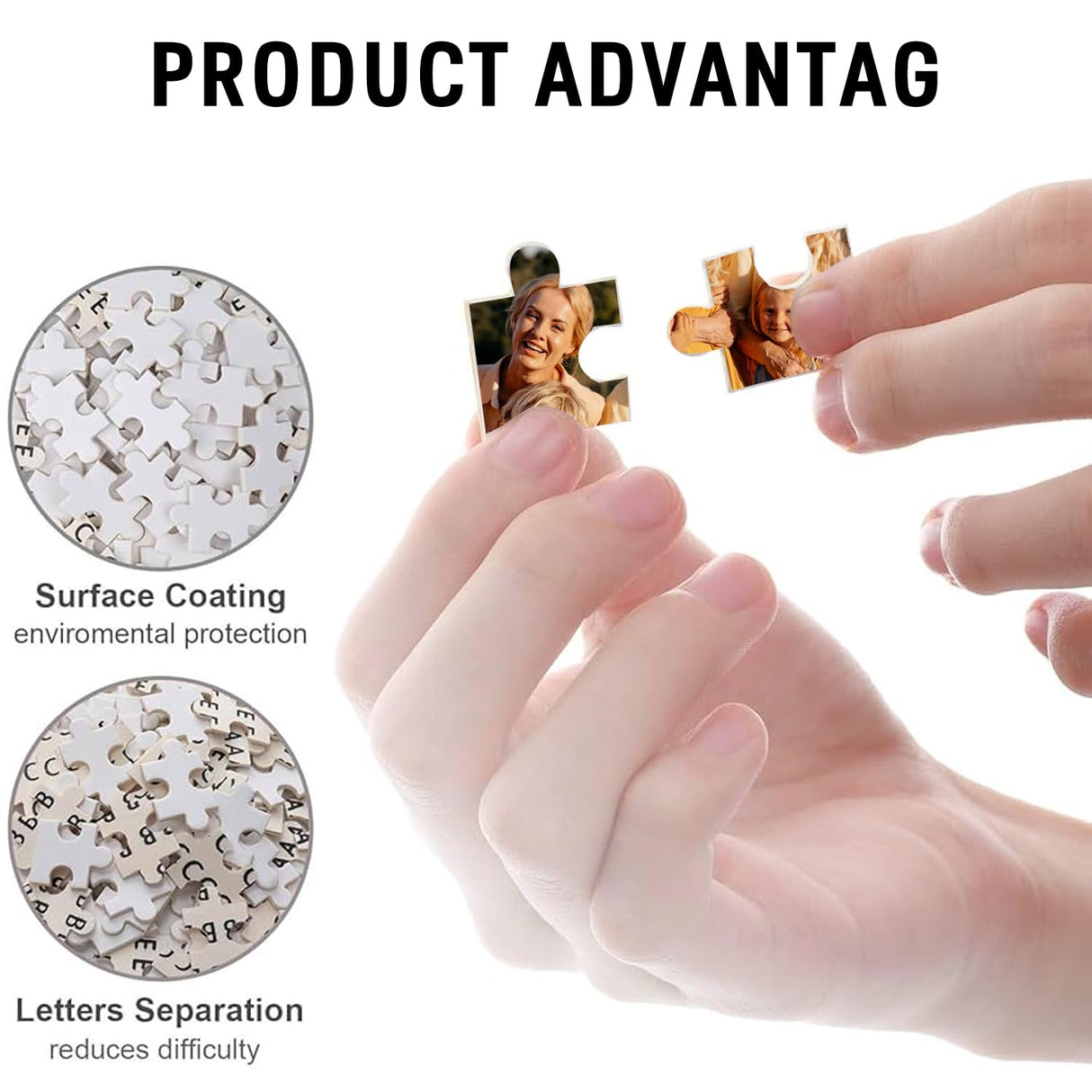 Custom Puzzle, Personalized Puzzle from Photos, Customized Puzzle 120/200/300/500/1000/1500 Pieces for Family, Christmas, Pet, Birthday, Wedding Gift