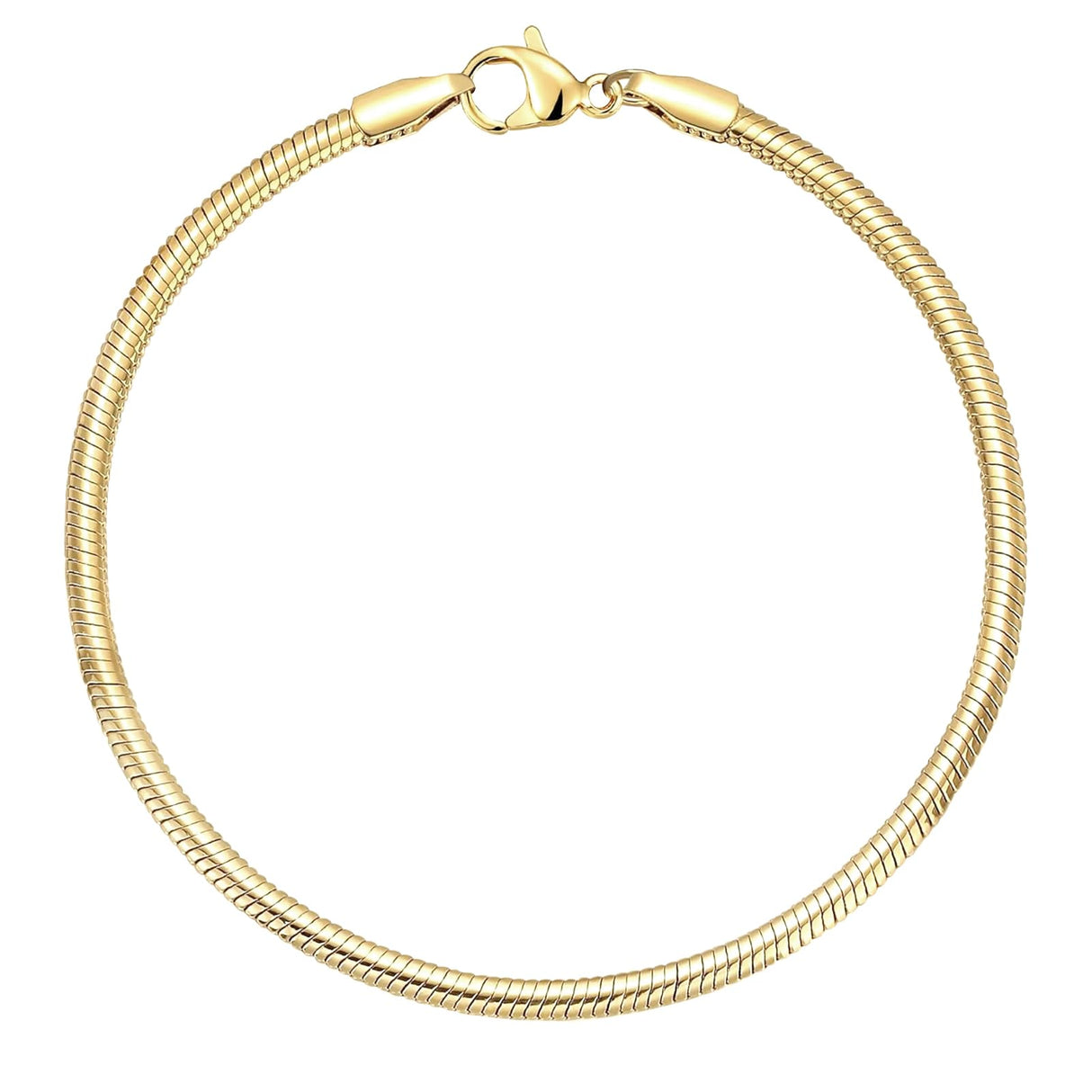 Charm Bracelet, 14K Gold Bracelets for Women,6.5",7",7.5",8",9" Dainty Snake Chain Bracelet Non Tarnish Jewelry Gifts for Her